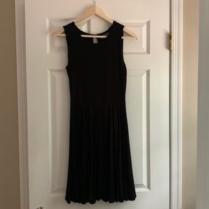 Tank fit and flair black dress